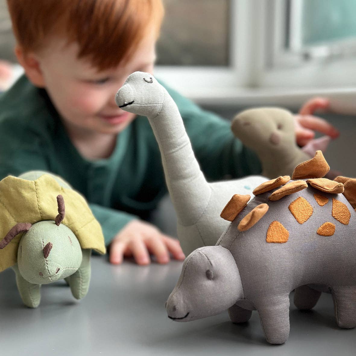 ThreadBear | Trike Linen Dinosaur Toy