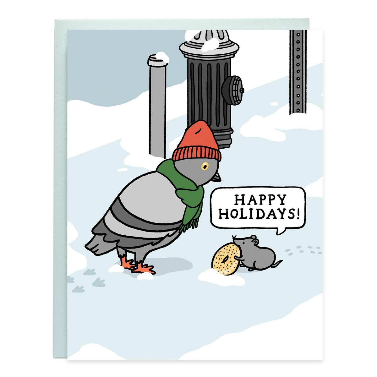 Bagel Rat & Pigeon NYC Holiday Card
