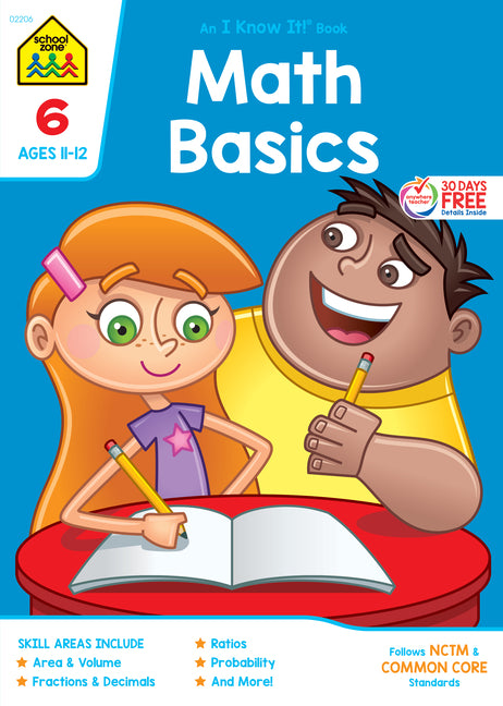 School Zone Math Basics Grade 6 Workbook (Deluxe Workbook)