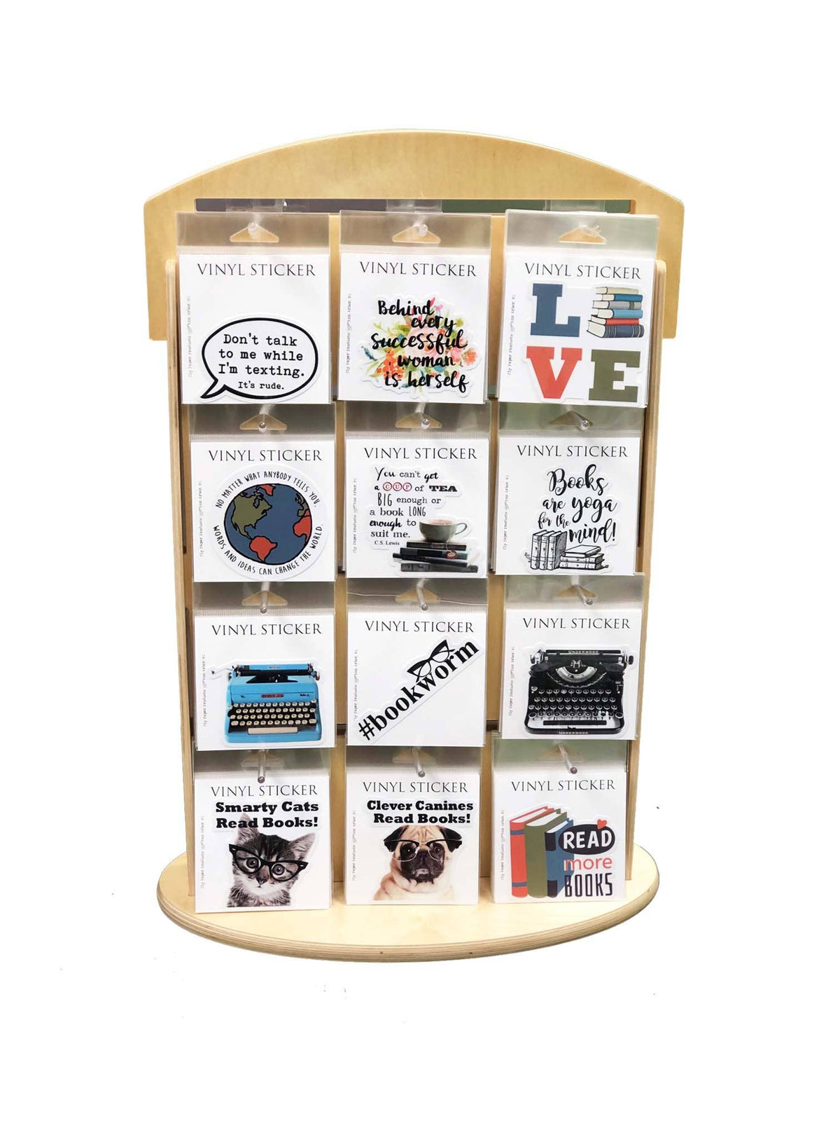 Hats off to Reading Bookworm Vinyl Sticker