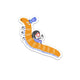 Hats off to Reading Bookworm Vinyl Sticker