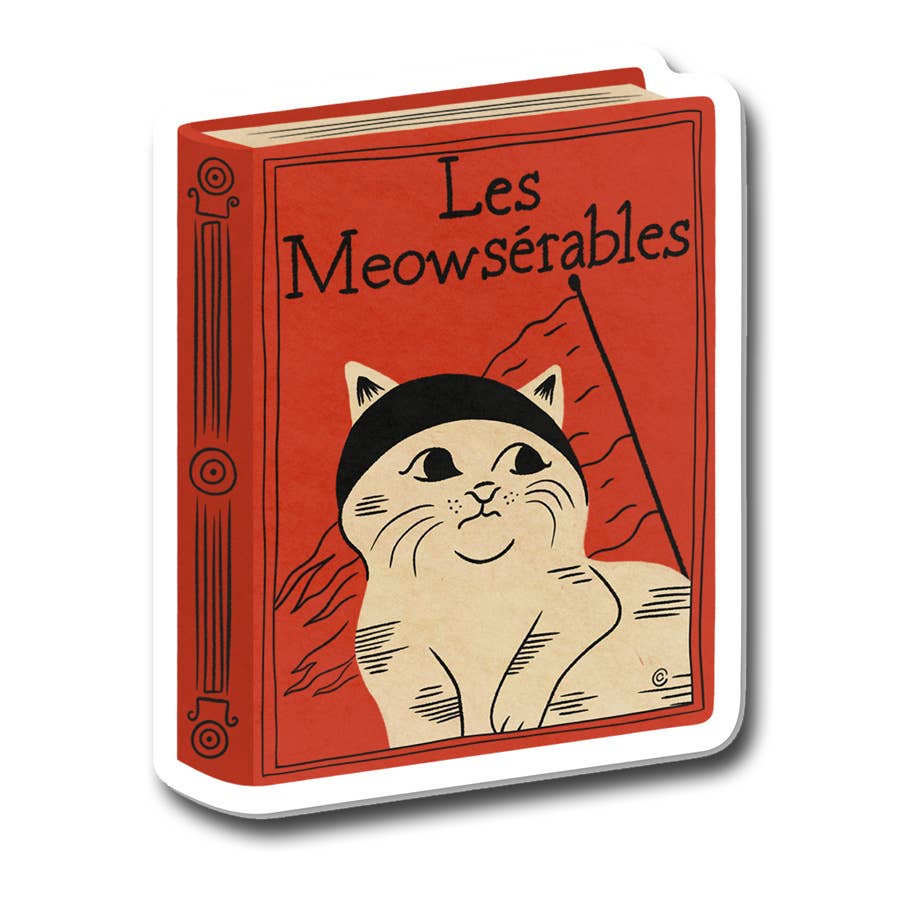 Les Meowserables Cat Pun Vinyl Sticker Decal