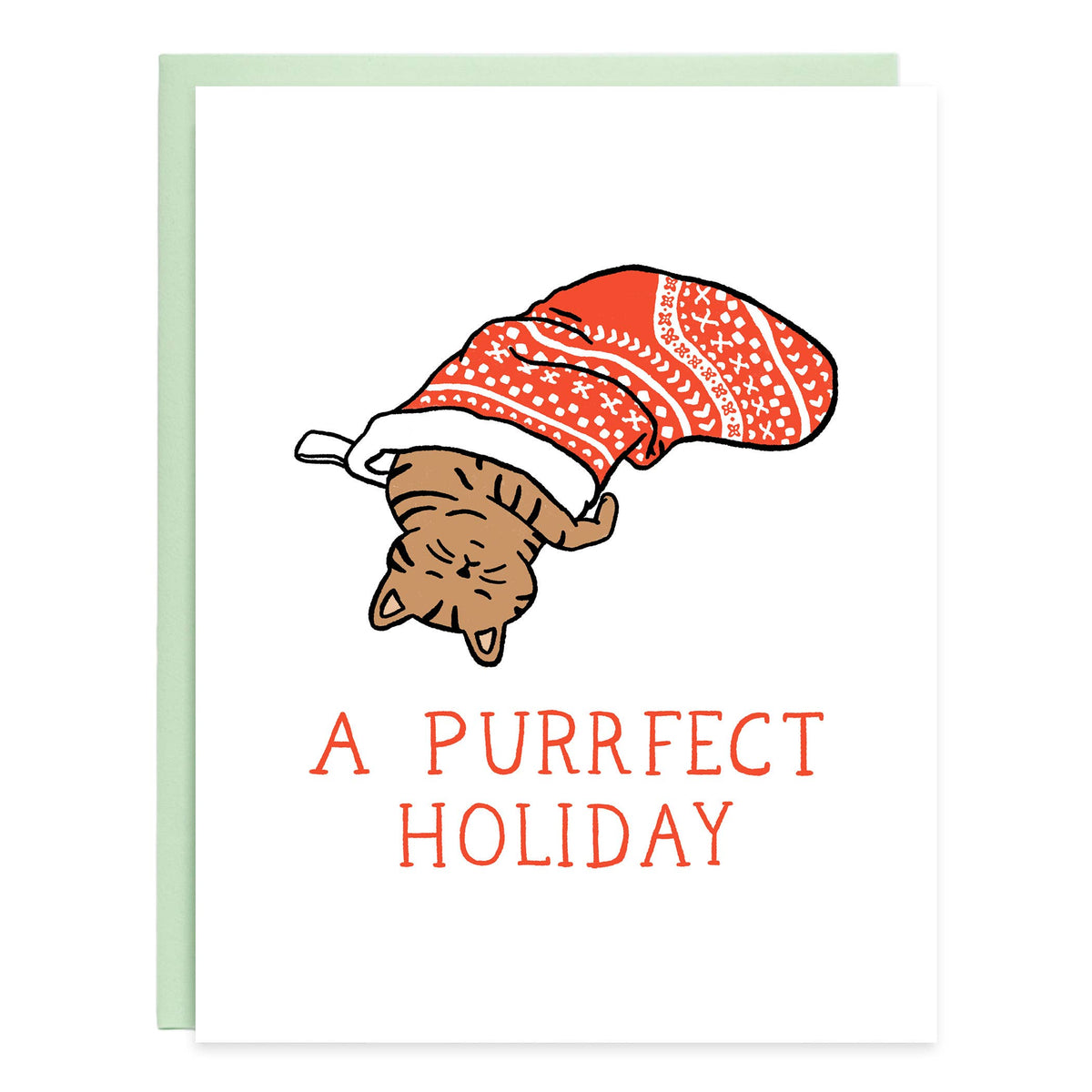 Purrfect Holiday Cat Card