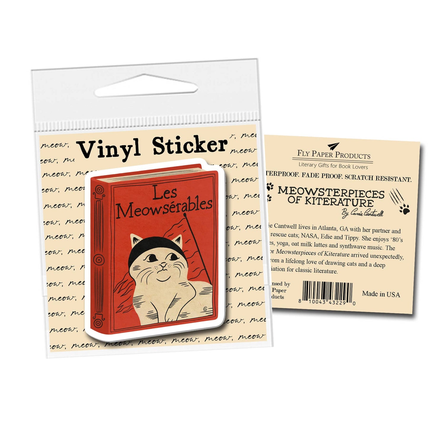 Les Meowserables Cat Pun Vinyl Sticker Decal