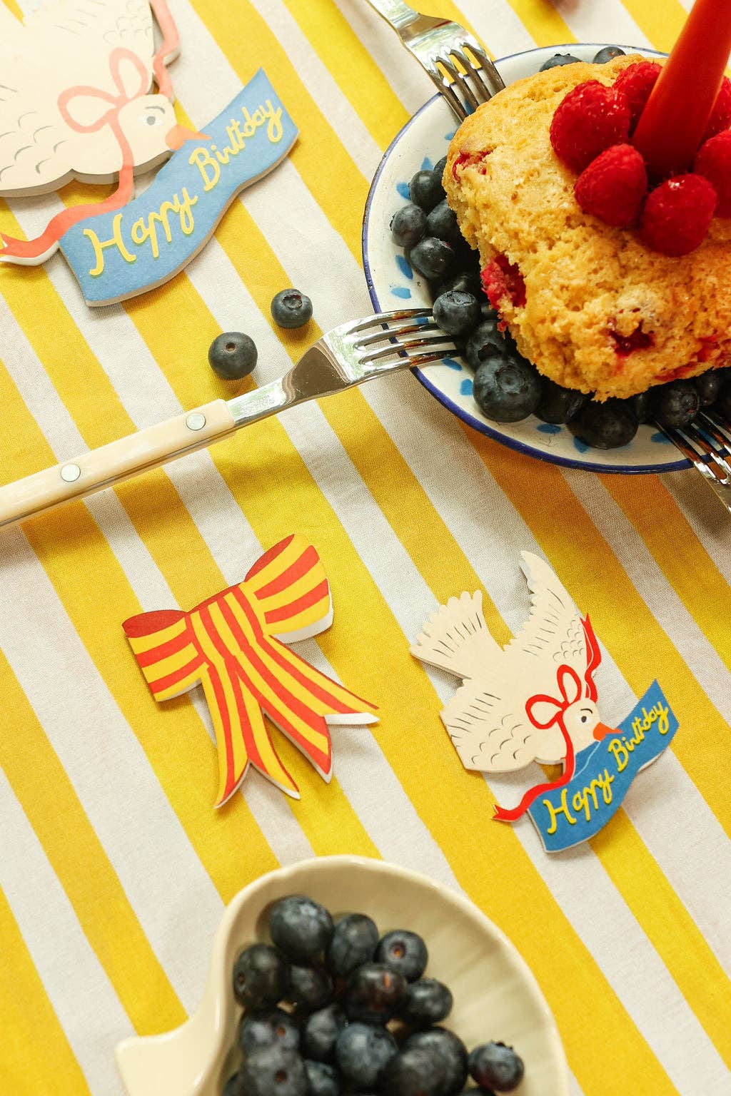 Stripy Bow Mini Cards - box of 6