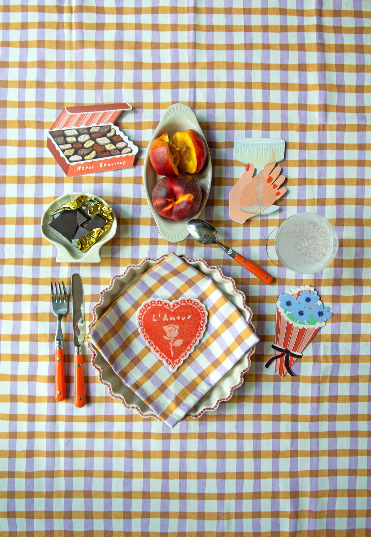 Flower Bouquet Amour Collection - Die Cut Card