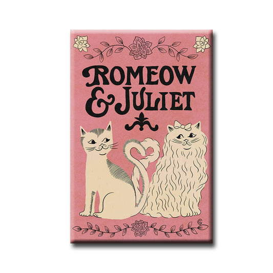 Romeow and Juliet Cat Pun Fridge Magnet
