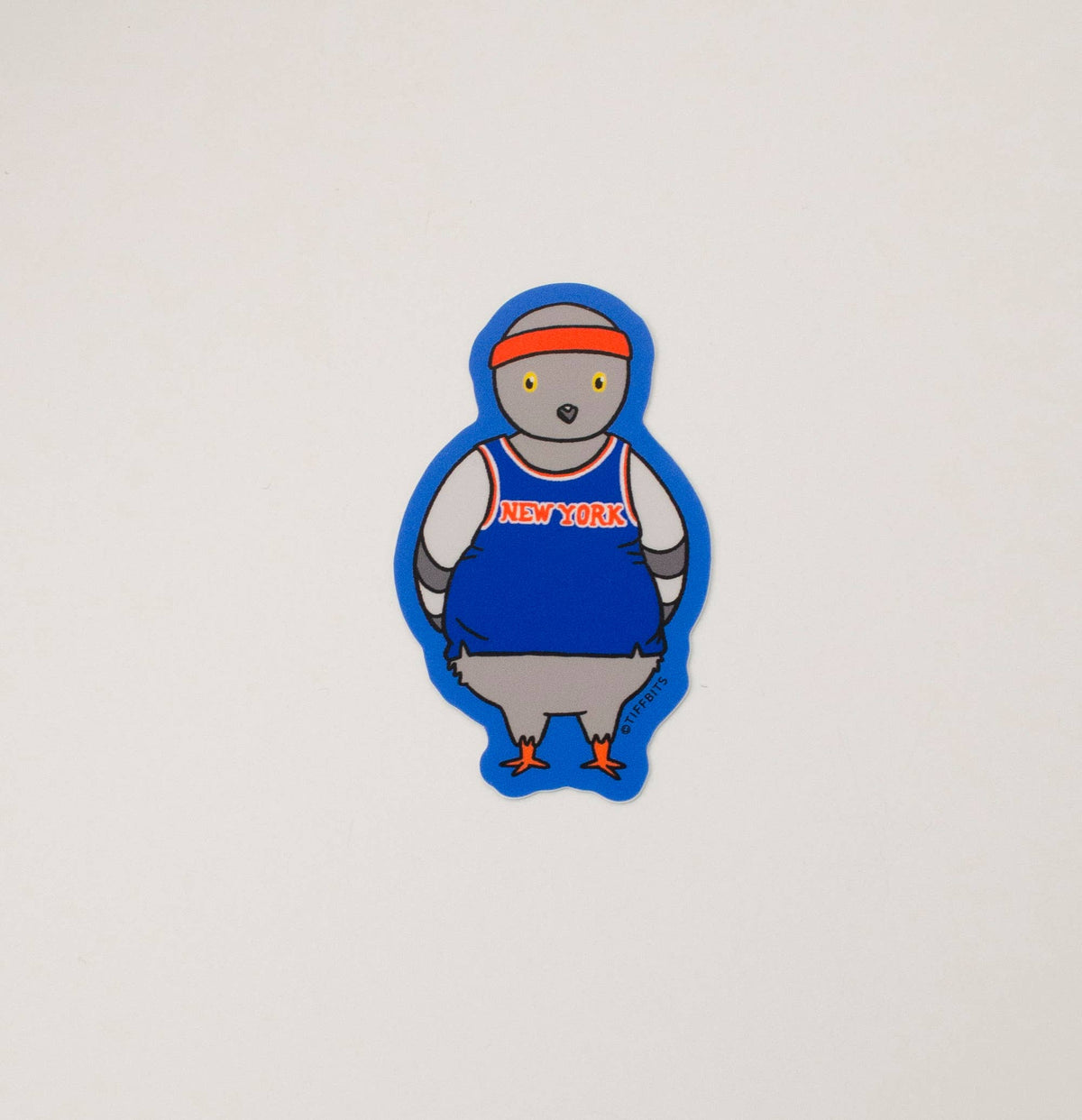 NY Knicks Pigeon Sticker, New York Basketball