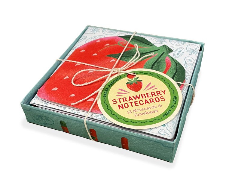 Paper Produce Strawberry Notecards: 12 Notecards & Envelopes