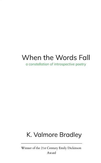 When the Words Fall A Constellation of Poems from a Spacekid's Perspective
