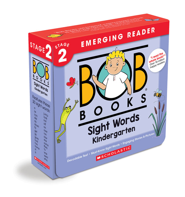 Bob Books - Sight Words Kindergarten Box Set of 10 Paperbacks Decodable Phonics Books, Ages 4 and Up, Kindergarten, Flashcards (Stage 2: Emerging Read