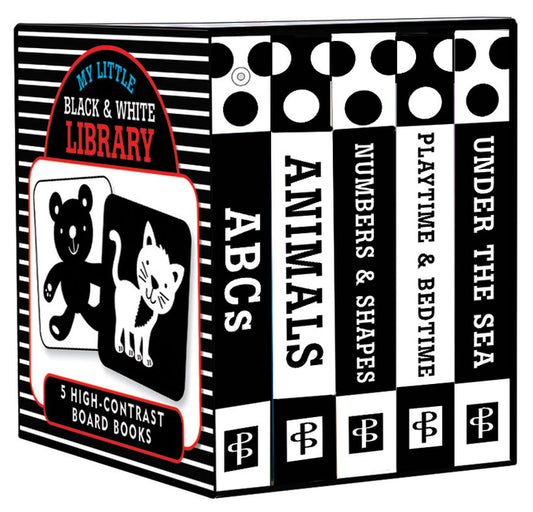 My Little Black and White Board Book Library - Set of 5 High Contrast Board Books